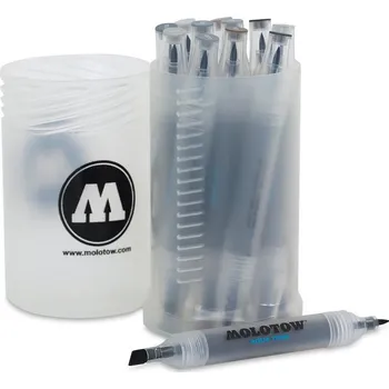 Akvarelové fixy MOLOTOW Aqua Twin, 12ks šedé