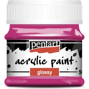 Výtvarná barva Pentart - akrylové barvy LESKLÉ 50 ml Barvy Pentart: magenta
