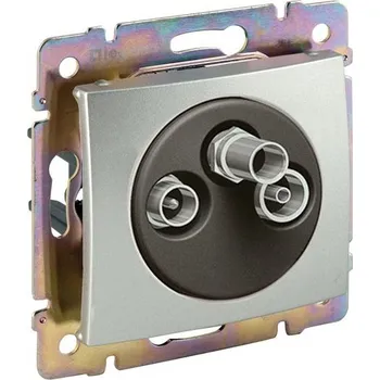 Elektrická zásuvka VALENA ZÁSUVKA TV-RD-SAT HLINÍK LEGRAND 770135