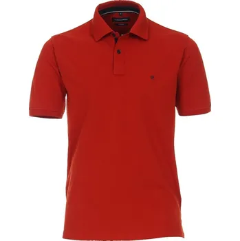 Pánské tričko Pánská polokošile Casa Moda 3XL - 6XL krátký rukáv vínová elastická stretch Casa Moda - 6XL