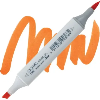 Lihová fixa COPIC Sketch oboustranná Brush & Chisel, YR07 Cadmium orange