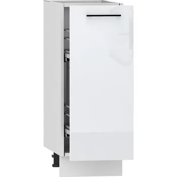 Kuchyňská skříňka Kuchyňská Skříňka Oscar D30 Cargo + Koš bílá lesk/bílá