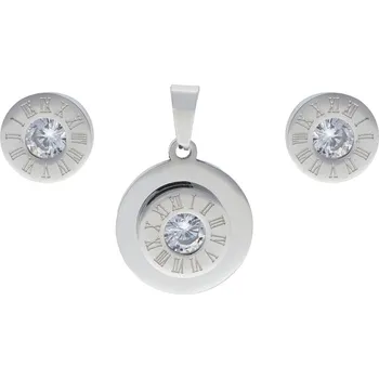 Souprava šperků Doria Set šperků z oceli stříbrný K377