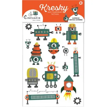 Odstranitelné tetování Kresky Tetovačky - Roboti