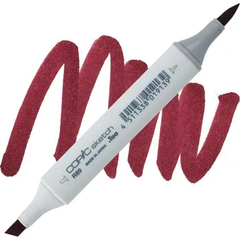 Lihová fixa COPIC Sketch oboustranná Brush & Chisel, R89 Dark red