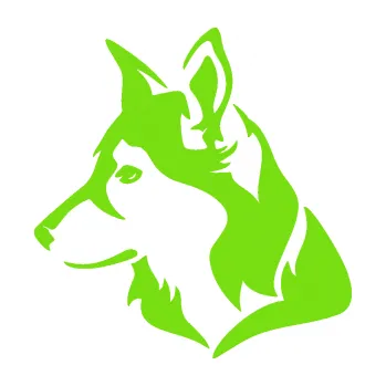 Polep vozidla Pes 165 levá (04 - zelená kawasaki) SAMOLEPKA NA AUTO, NÁLEPKA, FÓLIE, POLEP, TUNING, VLASTNÍ TEXT, TISK, AUTOSAMOLEPKY.cz, POLEPY, OBRÁZEK, LOGO, 3D STICKERS