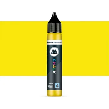 Křídový inkoust MOLOTOW Refill Ink pro Chalk na sklo, žlutý NEON