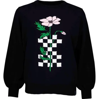 Pánská mikina SANTA CRUZ mikina - Checkerbloom Knit Crew Black (BLACK) velikost: 8