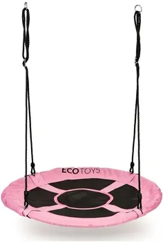 Dětská houpačka EcoToys Čapí hnízdo 100 cm růžové