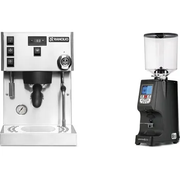 Příprava kávy Rancilio Silvia PRO X + Eureka Atom Specialty 75, black