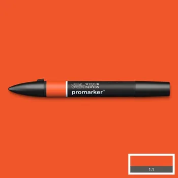 Lihová fixa WINSOR & NEWTON Promarker Fine & Chisel, BRIGHT ORANGE (O177)