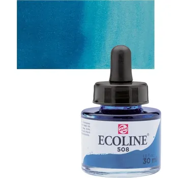 ROYAL TALENS Akvarelový ECOLINE Aquarell Ink 30ml, 508 prussian blue