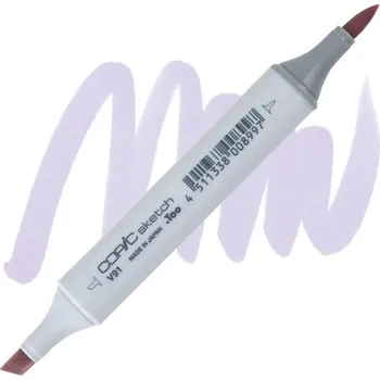 Lihová fixa COPIC Sketch oboustranná Brush & Chisel, V91 Pale grape