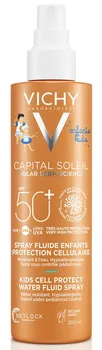 Přípravek na opalování Vichy Capital Soleil Fluid Kids Cell Protect sprej na bázi vody SPF50+ 200 ml