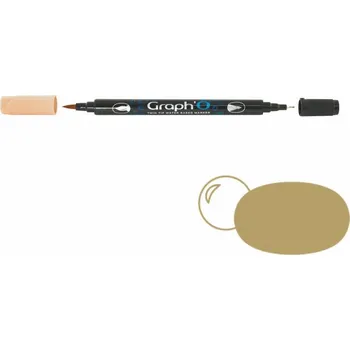 GRAPH'IT Akvarelová fixa GRAPH'O oboustranná Brush & Fine, Cappuccino