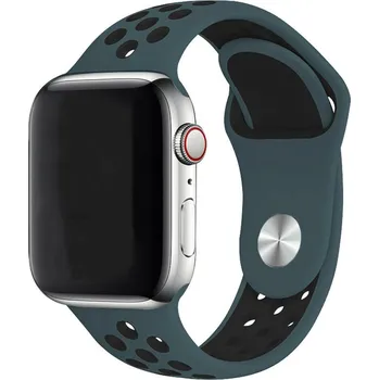 eses Silikonový řemínek pro Apple Watch - Modro černý, S, M, L - 38mm, 40mm, 41mm