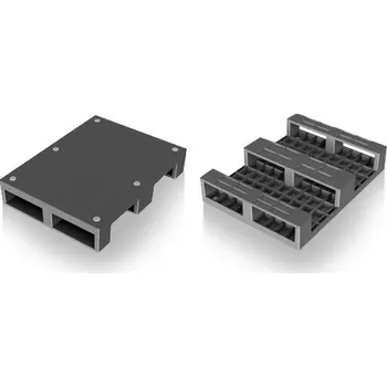 paleta Plastová paleta vystužená pro vysokou zátěž, 80 x 60 x 15 cm