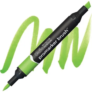 Lihová fixa WINSOR & NEWTON Promarker Brush & Chisel, BRIGHT GREEN (G267)