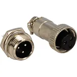 Konektor MIC12 3pin vidlice + zásuvka