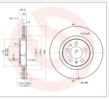 Brzdový kotouč Brembo 09.7012.11