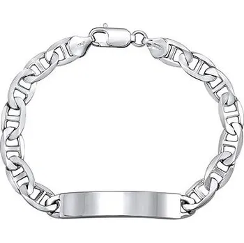 Náramek Stříbrný náramek MARINE ID 9 mm - rhodiovaný varianta 22 cm TTTA3TP180-22 cm