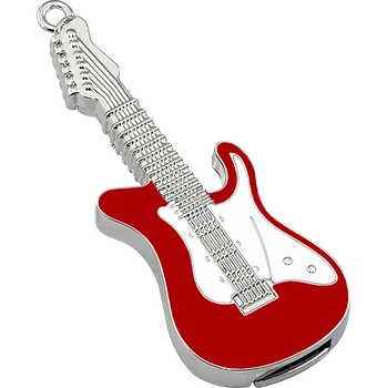 USB flash disk Microdrive USB Flash disk - 64 GB - USB 2.0 - Elektrická kytara - Červeno-bílá