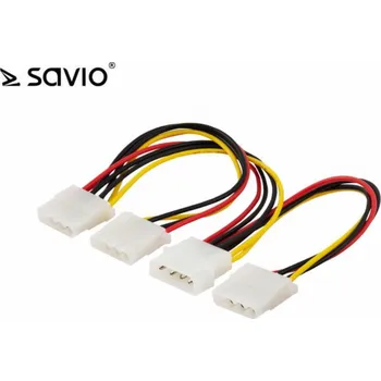 Elektrický konektor Savio Molex - Molex x3, 0,18 m, vícebarevný (SAVIO AK-16)