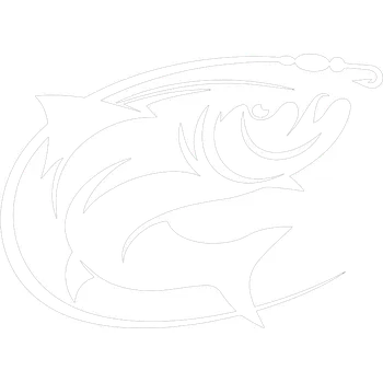 Samolepicí dekorace na vozidlo Ryba 1 samolepka na auto Tmavě zelená Velikost A