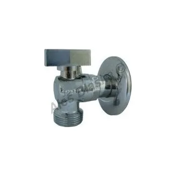 Vodovodní kohout Rohový kulový pračkový kohout (ventil) 1/2"x3/4" se zpětnou klapkou (roháček) k pračce - se zpětnou klapkou 707