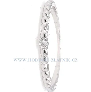 Souprava šperků dámský prsten z bílého zlata s briliantem 22BC001 H/Si2 0,02ct velikost: 54, Kámen: Briliant