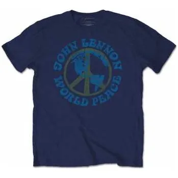 Pánské oblečení Merch John Lennon: Tričko World Peace S