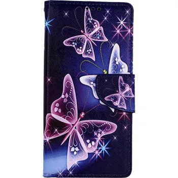 Pouzdro na mobilní telefon TopQ Knížkové pouzdro pro Xiaomi Redmi Note 8 Pro modré s motýlky