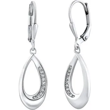 Náušnice Stříbrné visací náušnice DIONE se zirkonem QRE369K