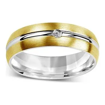 Prsten Snubní prsten z chirurgické oceli pro ženy VERNON velikost obvod 48 mm RRC2047-Z-obvod 48 mm