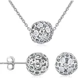 Set stříbrných šperků ALLURA náušnice a náhrdelník JJJS855