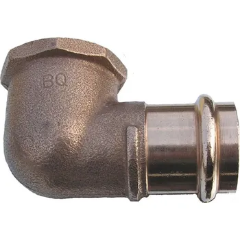 Fitinka EFFEBI - Itálie | lisovací bronzové koleno 90° FxFG s vnitřním závitem, PRESS, na měď trubky - 28x1" BP.8090