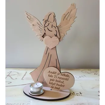Svícen Svícen Anděl s citátem Anděl je