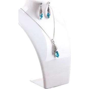 Šperkovnice Dekolt, stojánek, stojan na šperky výška 21cm bílý akryl (DKW)