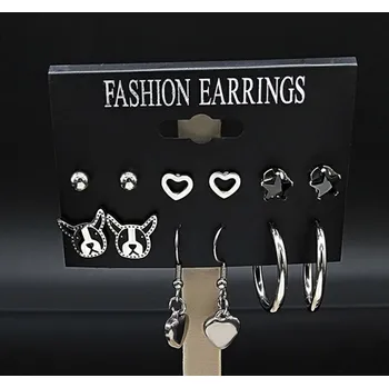 Souprava šperků B-TOP Sada náušnic z nerezové oceli PES