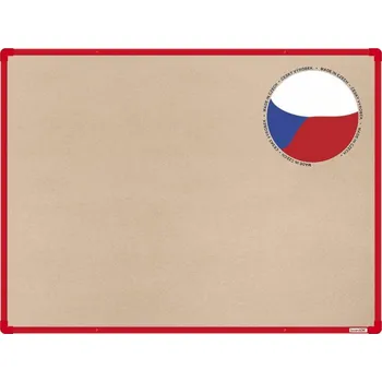 Kancelářský nábytek Textilní nástěnka boardOK 120x90 - červená