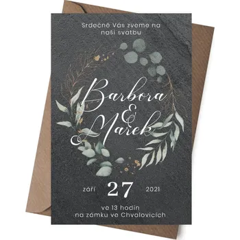 Svatební dekorace Kamenné oznámení SARKA