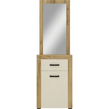 Předsíňová stěna Casarredo Skříňka se zrcadlem DENVER dub kraft zlatý/vanilka