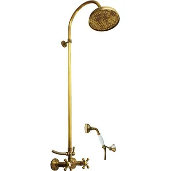 Sprchová hlavice RAV Slezák Vodovodní baterie sprchová Slezák RAV Morava Retro MK381/3SM Barva: stará mosaz, Rozměr: 100 mm