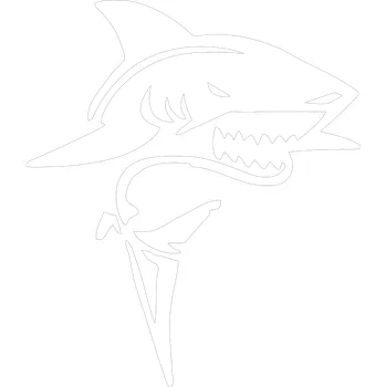 Samolepicí dekorace na vozidlo Žralok samolepka na auto Velikost A Bílá