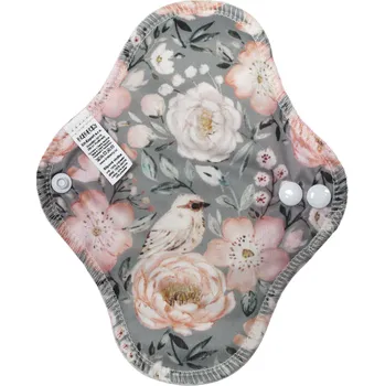 Menstruační vložka Breberky Slipová vložka (PUL) - Vrabčák v růžích, sv. růžový velur (kojenecký plyš)