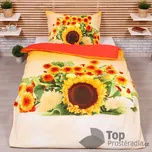 3D povlečení 140x200+70x90 Svazek slunečnic