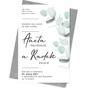 Svatební dekorace Papírové svatební oznámení SAVANA