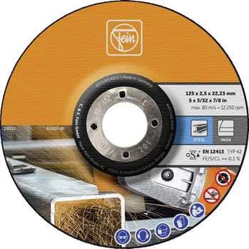 Fein 63709014010 řezný kotouč lomený 125 mm 25 ks ocel, nerezová ocel