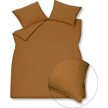 Povlečení Vandyck Luxusní bavlněné povlečení VANDYCK Washed Cotton Cognac - 140x200 / 70x90 cm