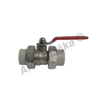 Instalatérský materiál PPR kulový kohout (ventil) rozebiratelný s pákou plastový tvarovka navařovací - 63 PPR6253